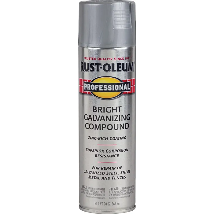 Rust-Oleum Professional Galvanizing Compound Spray Paint (Gray) 15 oz