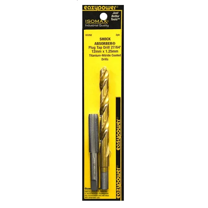 Eazypower 83268 Tap and Drill Set, 12MM-1.25 Thread, Titanium
