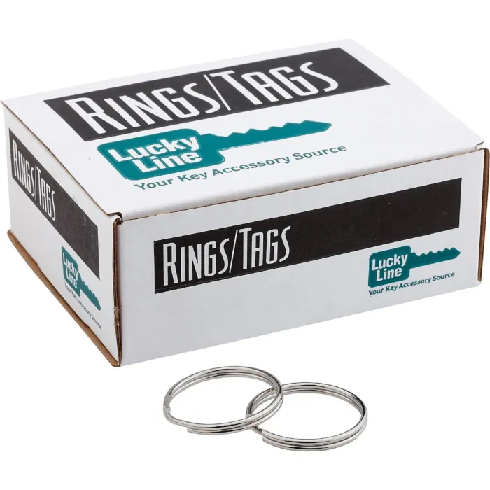 Lucky Line Tempered Steel Nickel-Plated 1-3/8 in Key Ring