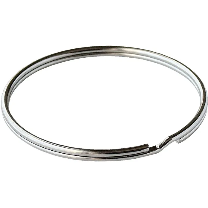 Lucky Line Tempered Steel Nickel-Plated 2 in Key Ring