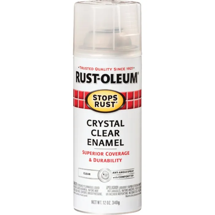 Rust-Oleum Stops Rust Enamel Spray Paint (Gloss - Crystal Clear) 12 oz