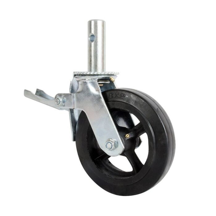 METALTECH Scaffolding Caster with Double Lock - 750 Lb. Load Capacity