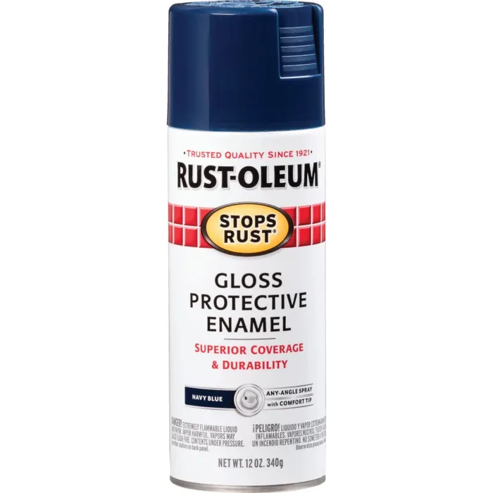 Rust-Oleum Stops Rust® - Protective Enamel Spray Paint - 12 oz - Navy Blue
