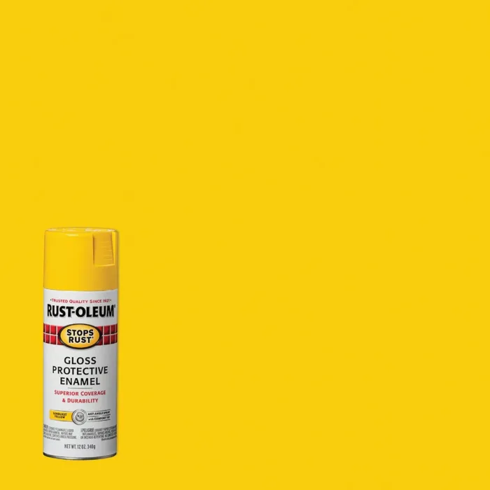 Rust-Oleum Stops Rust Protective Enamel Spray (Gloss - Sunburst Yellow) 12 oz