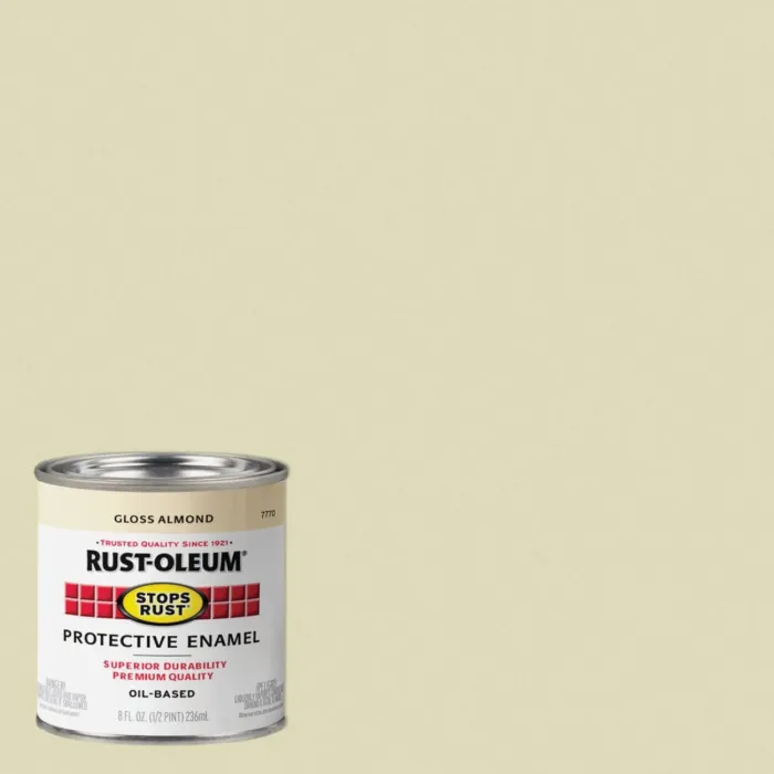 Rustoleum Stops Rust Protective Enamel Brush-On Paint (Gloss - Almond) 1/2 pt