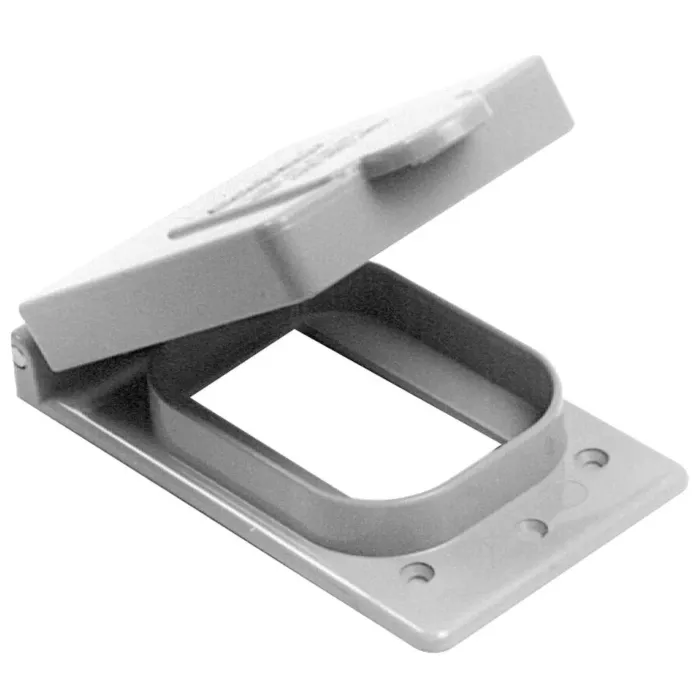 Scepter® Vertical PVC Gray Ground Fault Receptacle Cover