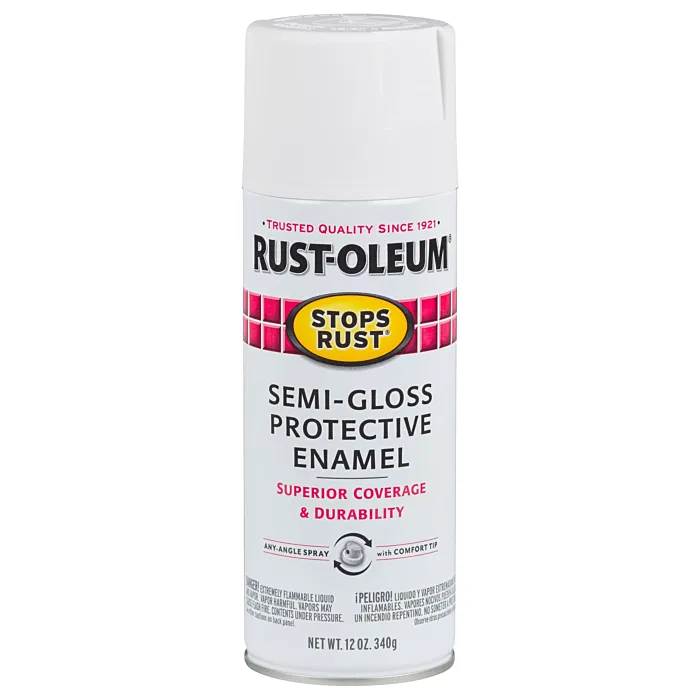 Rust-Oleum Stops Rust Protective Enamel Spray (Semi-Gloss - White) 12 oz