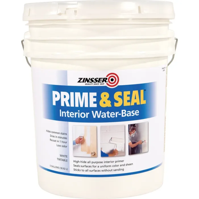 Zinsser Interior Prime & Seal Water-Based Primer-Sealer - 5 Gal - White