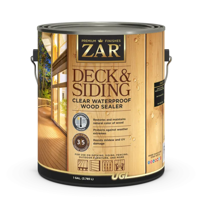 ZAR Deck and Siding Waterproof Wood Sealer (Clear) 1 gal
