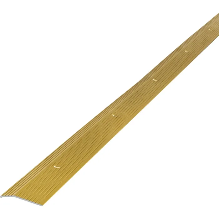 M-D Building Products 7/8 In. X 72 In. Satin Brass Aluminum Carpet Trim with Screw Nails