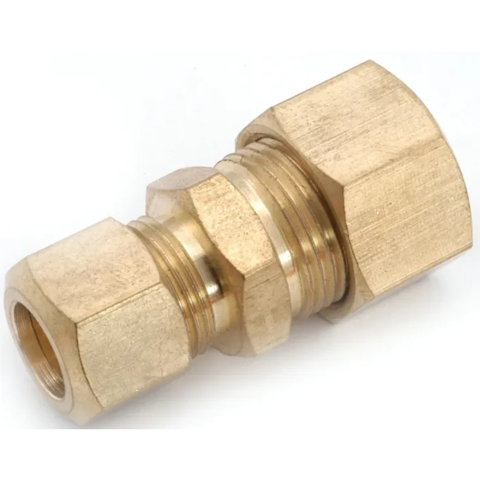 Anderson Metals 750082-1008 Reducing Pipe Union, 1/2 x 5/8 in, Compression, Brass, 200 psi Pressure