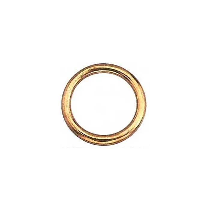 Baron Manufacturing 2 in ID Steel Polished Brass Round Ring