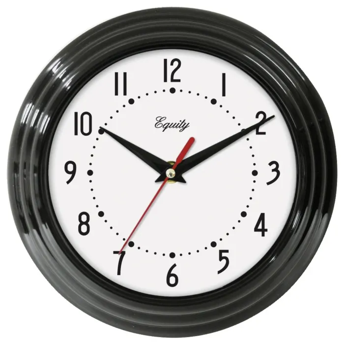 La Crosse Technology 8" Analog Wall Clock - Black