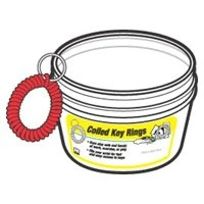 HY-KO Hy-Ko KB152-BKT Key Ring, 1 in OD Dimensions, Coiled