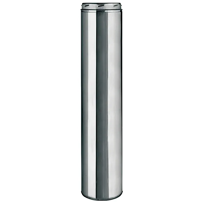 Selkirk 206024 Chimney Pipe, 8 in OD, 24 in L, Stainless Steel