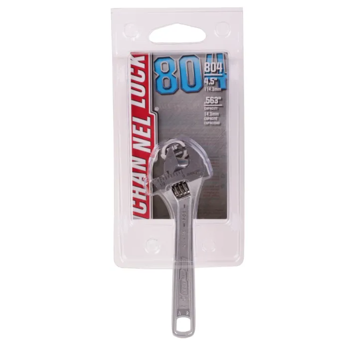 Channellock 4" Adj Wrench, Chrome