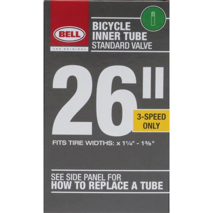 Bell Sports Standard Premium Quality Rubber Bicycle Tube - 26 in.