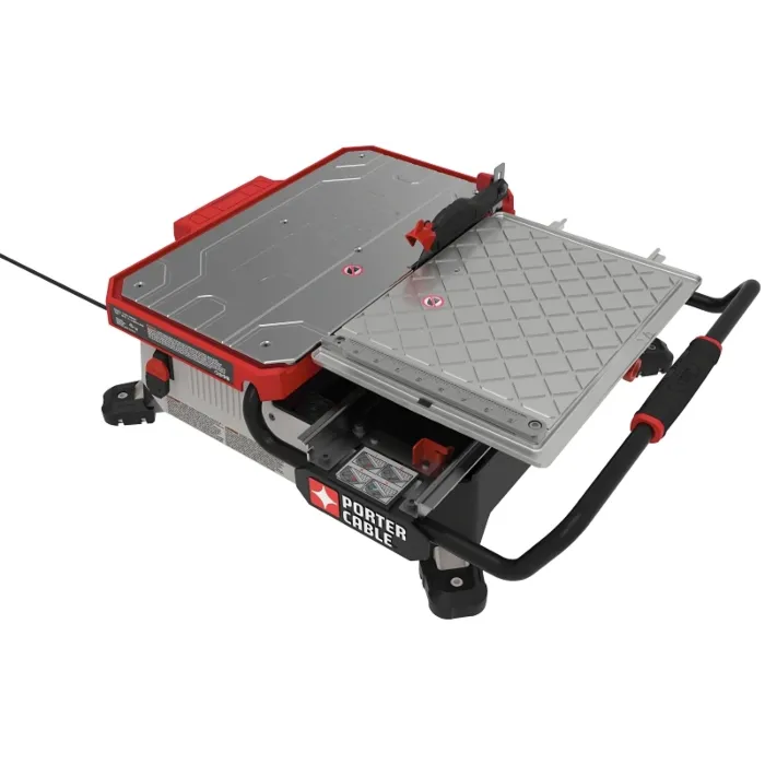 Porter Cable Porter-Cable PCE980 Table Top Wet Tile Saw, 20 V, 6.5 A, 1300 W, 7 in Dia Blade, 17-1/2 in Ripping