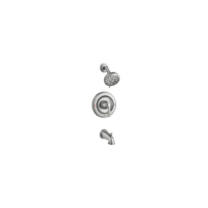 Moen 82537SRN Spot Resist Brushed Nickel Posi-Temp(R) Tub/Shower