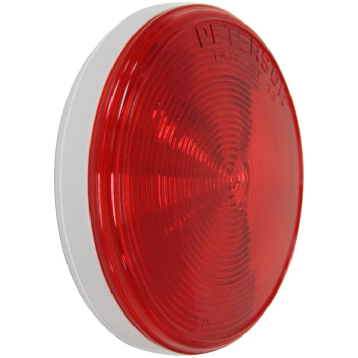 Peterson Single Diode 12V PL3 Round Stop/Turn/Tail Light (Red) 4 in.
