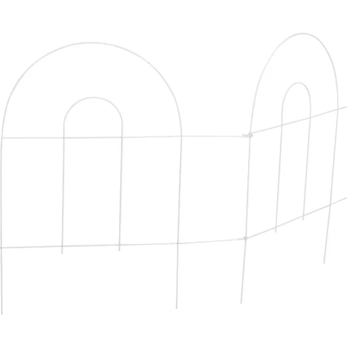 Best Garden 8 Ft. Powder-Coated White Wire Folding Fence
