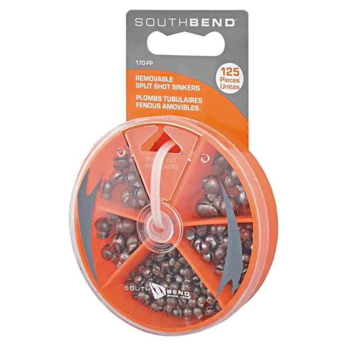 SouthBend Removable Split Shot Sinker Kit Assortment (125pc)
