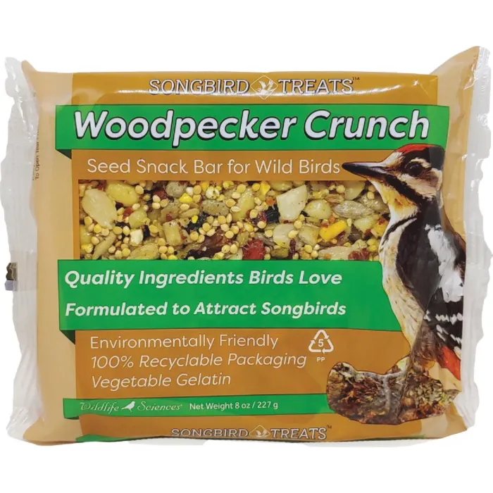 Wildlife Sciences Woodpecker Crunch Seed Snack Bar - 8 oz