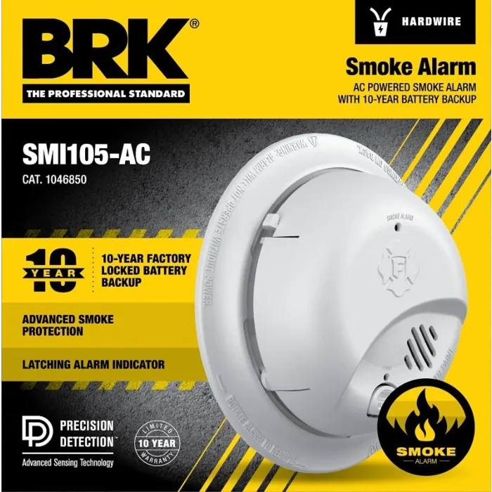 FIRST ALERT First Alert 1046850 Smoke Alarm, Ionization Sensor, White