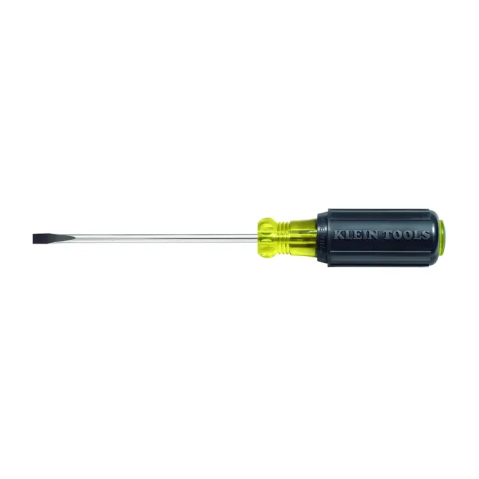 Klein Tools 3/16-Inch Cabinet Screwdriver, 4-Inch Round Shank