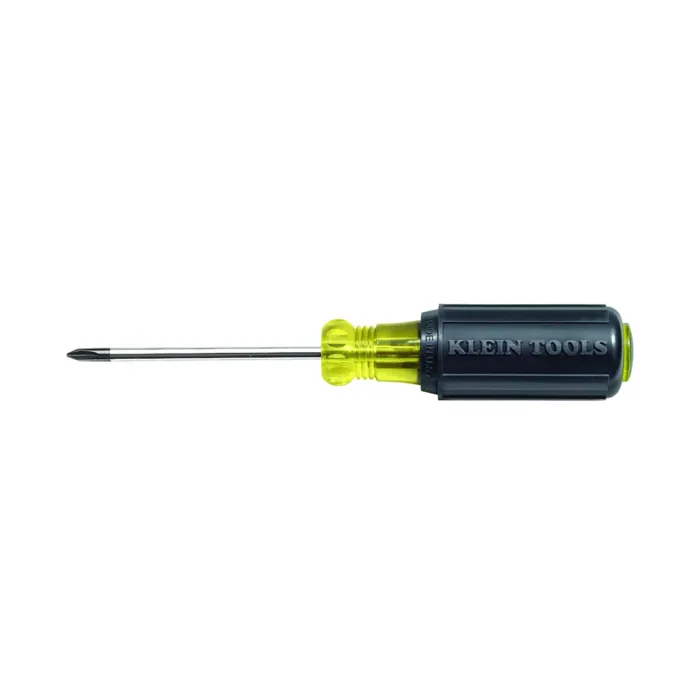 Klein Tools #1 Phillips Screwdriver, 3-Inch Round Shank