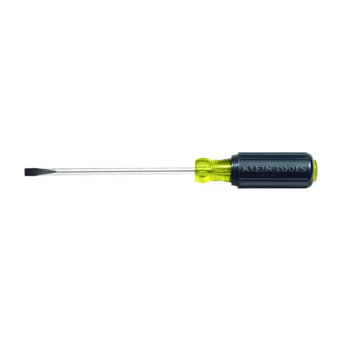 Klein Tools 1/4-Inch Cabinet Screwdriver, Heavy Duty, 6-Inch Round Shank