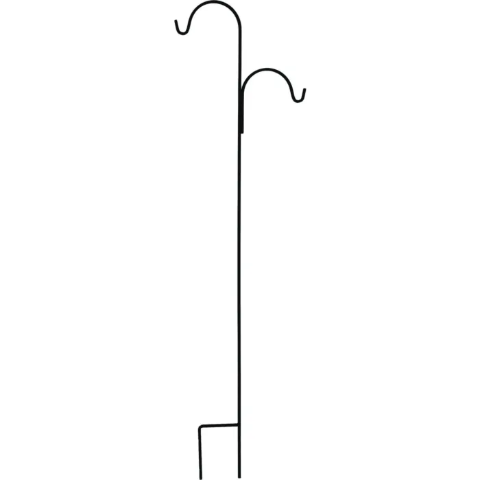 Urban Garden Square Steel Offset Shepherd Hook (Matte Black) 90 in.