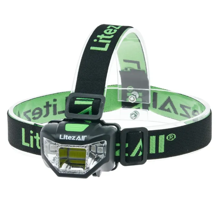 LitezAll Quattro 200 Lm. LED 3AAA 4-Mode Headlamp