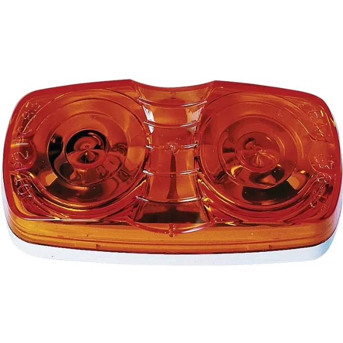 Peterson PM V138A Marker Light, Rectangular, 4 in W, 2 in H, 12 V, Incandescent Lamp, Amber Lens, Surface