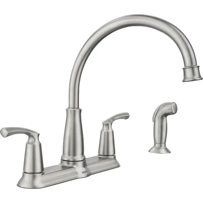 Moen Spot Resist Two-Handle High Arc Kitchen Faucet (SS)
