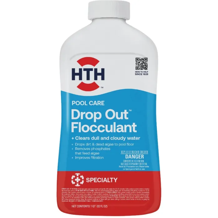 HTH Pool Care Drop Out Liquid Flocculant - 1 qt