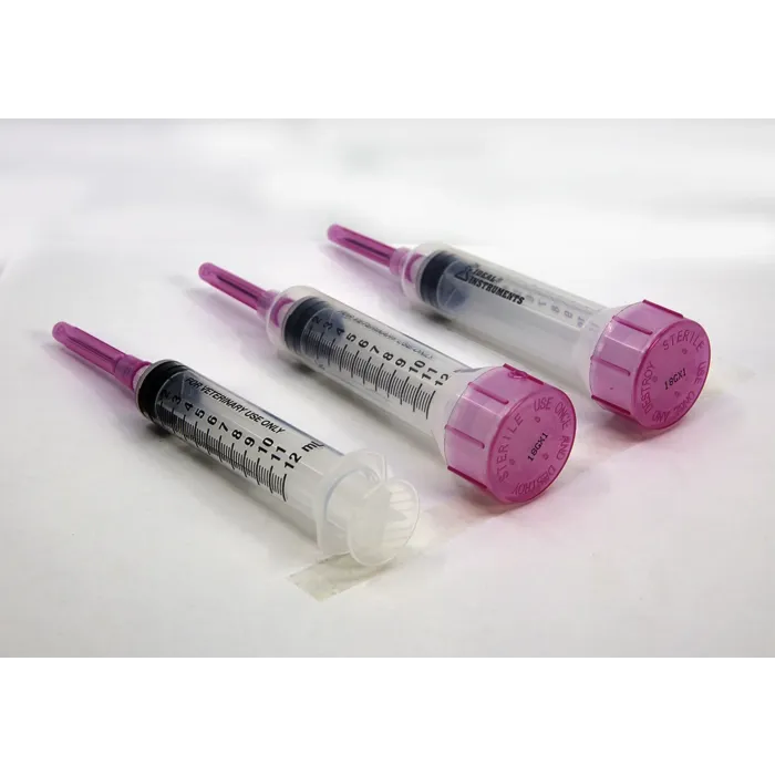 Ideal Instruments 12 cc Polypropylene Material Clear Color Disposable Syringe