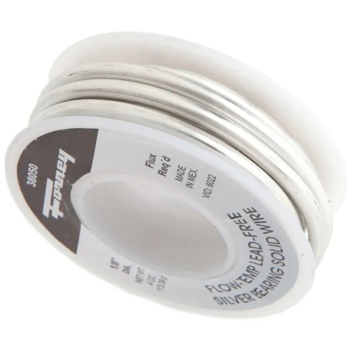 Forney 38050 Solder, 4 oz, Solid, Gray, 430 deg F Melting Point