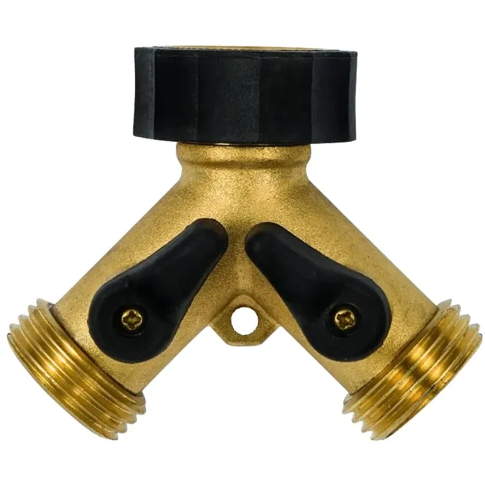 Gilmour 813004-1001 Two-Way Connector, MGHT, Brass, Bronze