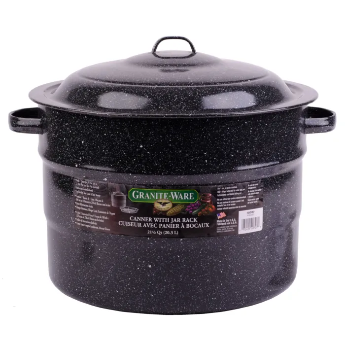 Cinsa Canner With Jar Rack (Black) 21 qt.