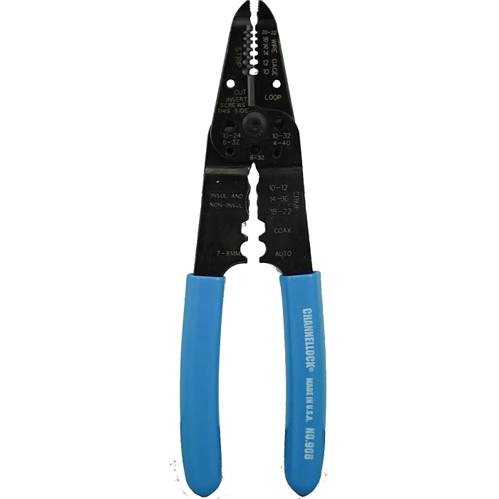 Channellock 8" Wiring Tool, 10to22 AWG Strip, Crimp, Cut