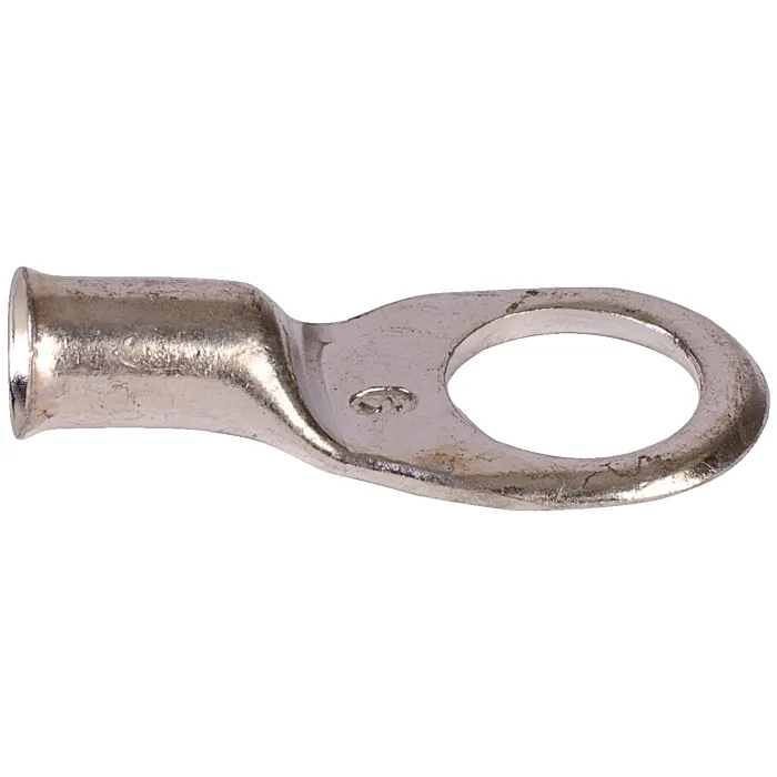 FTZ Industries 6 AWG Copper Tin Plated Non-Insulated Heavy Duty Ring Terminal Lug