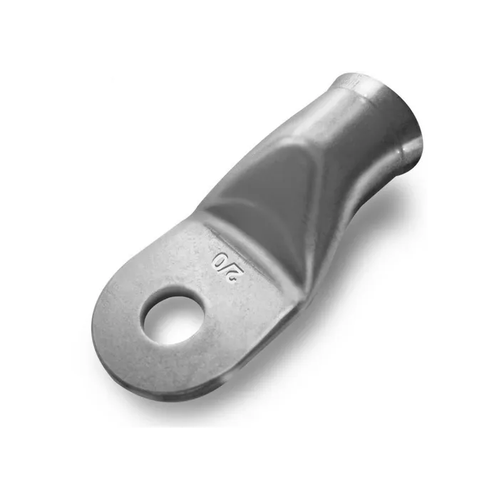FTZ Industries 4 AWG Copper Tin Plated Non-Insulated Heavy Duty Ring Terminal Lug