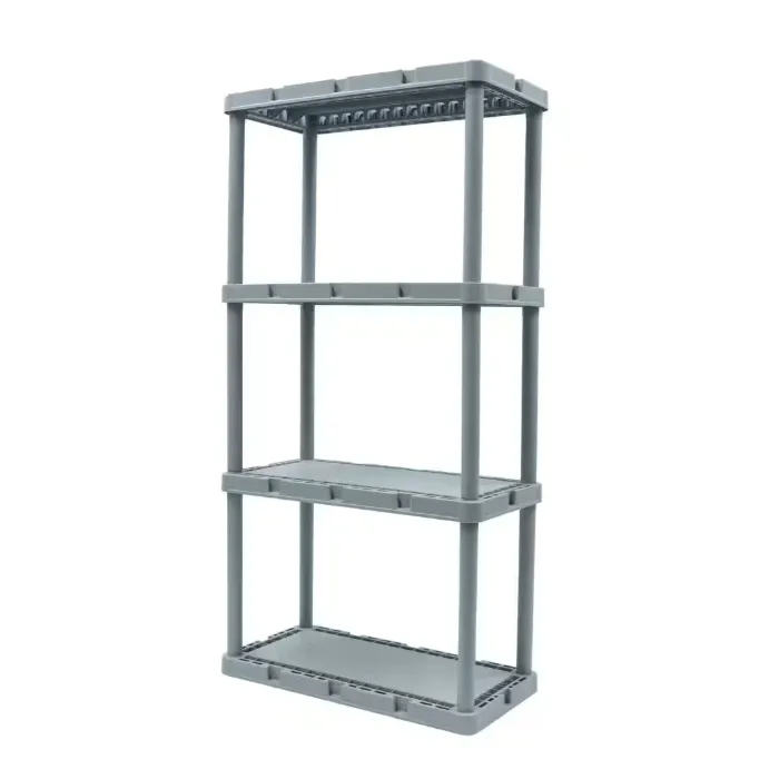 4 Tier Plastic Shelving (Gray)