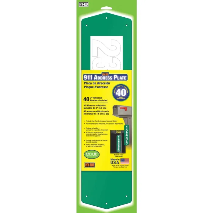 HY-KO Hy-Ko Reflective Address Plate