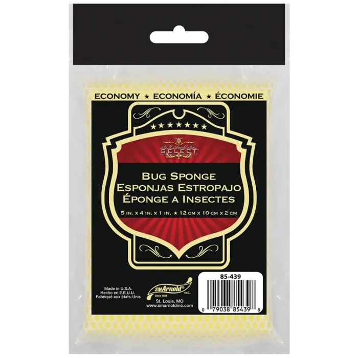 SM Arnold 85-439 Bug Remover Sponge, 5 in L, 4 in W, 1 in Thick, Polyester