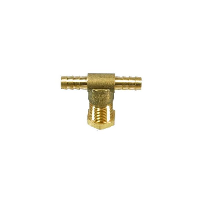 Valley Industries Brass Threaded Nozzle Body Tee with 1/2" Hose Barbs
