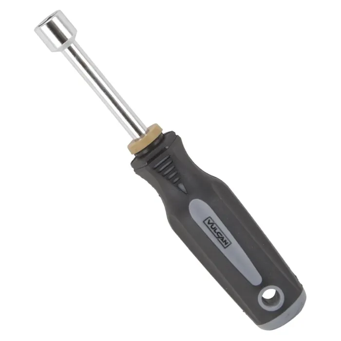 Vulcan MC-SD43 Nut Driver, 11 mm Drive, 7 in OAL, Cushion-Grip Handle, Gray and Black Handle, 3 in L Shank