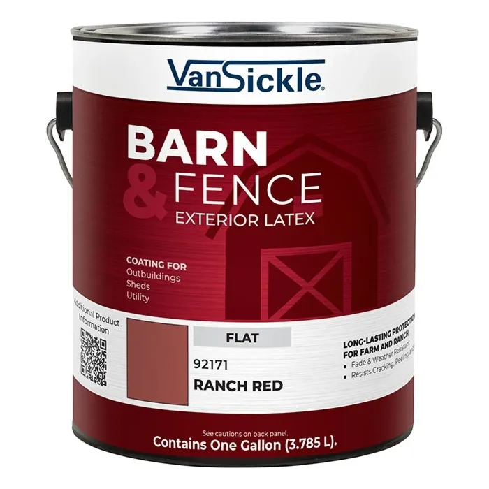 Van Sickle Barn & Fence Exterior Latex (Flat - Ranch Red) Gallon