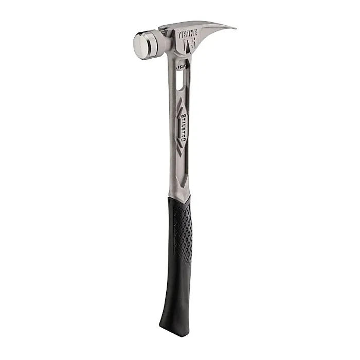Stiletto TIBONE TIB15SC Smooth/Curved Hammer, 15 oz Head, Smooth, Straight Claw Head, Titanium Head, 17.34 in OAL